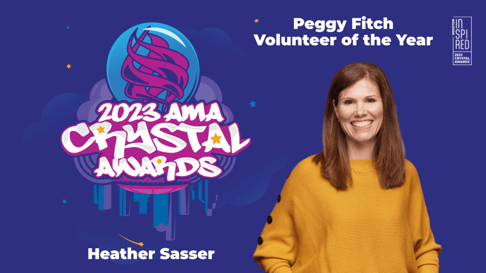 AMA Houston Named Heather Sasser the Peggy Fitch Volunteer of the Year